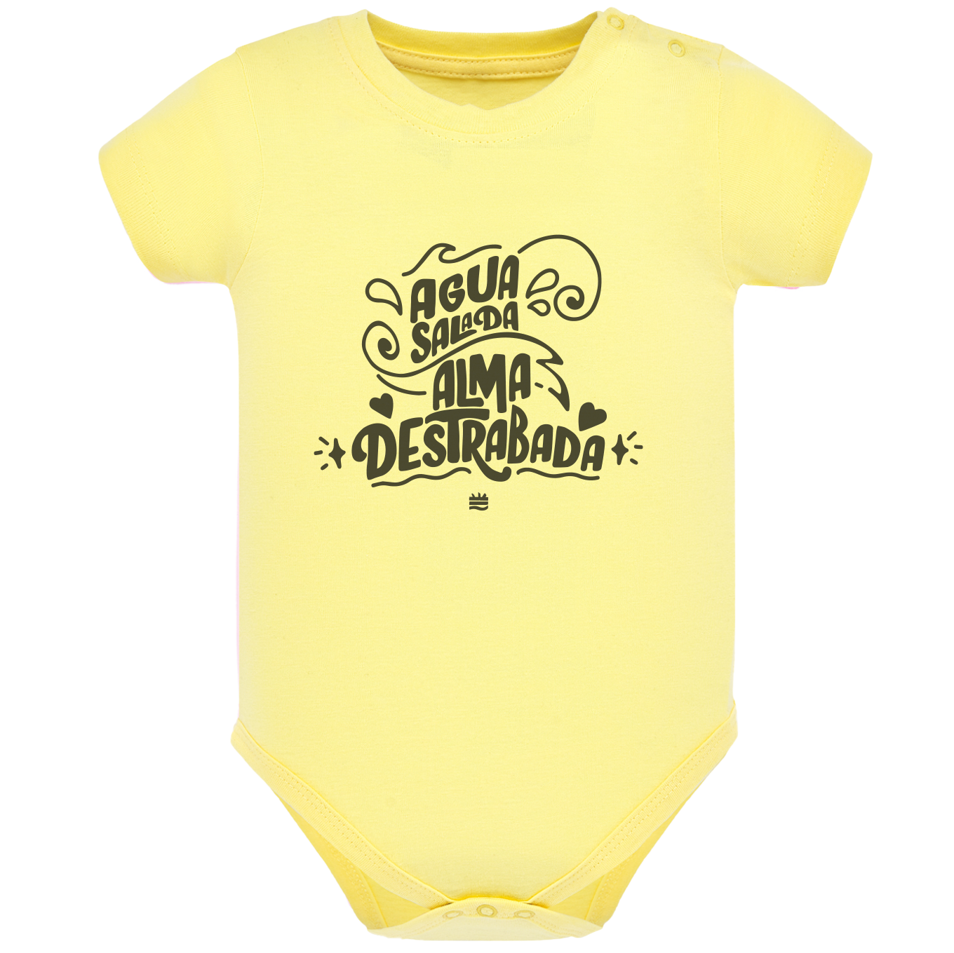 Body de bebé Amarillo ¨Agua salada, alma destrabada¨
