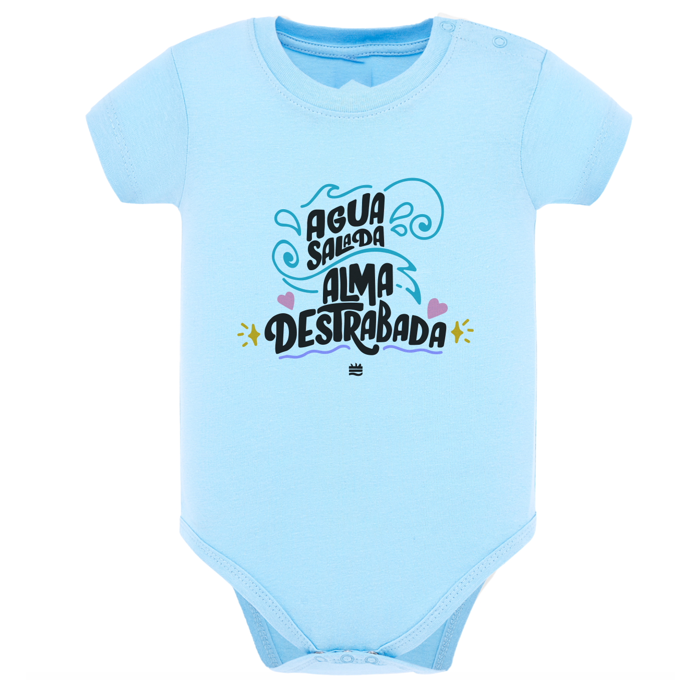 Body de bebé Azul ¨Agua salada, alma destrabada¨