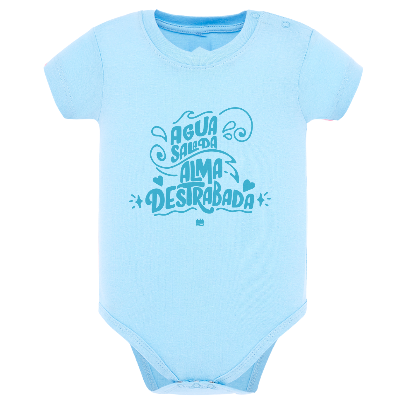 Body de bebé Azul ¨Agua salada, alma destrabada¨ Opción 2