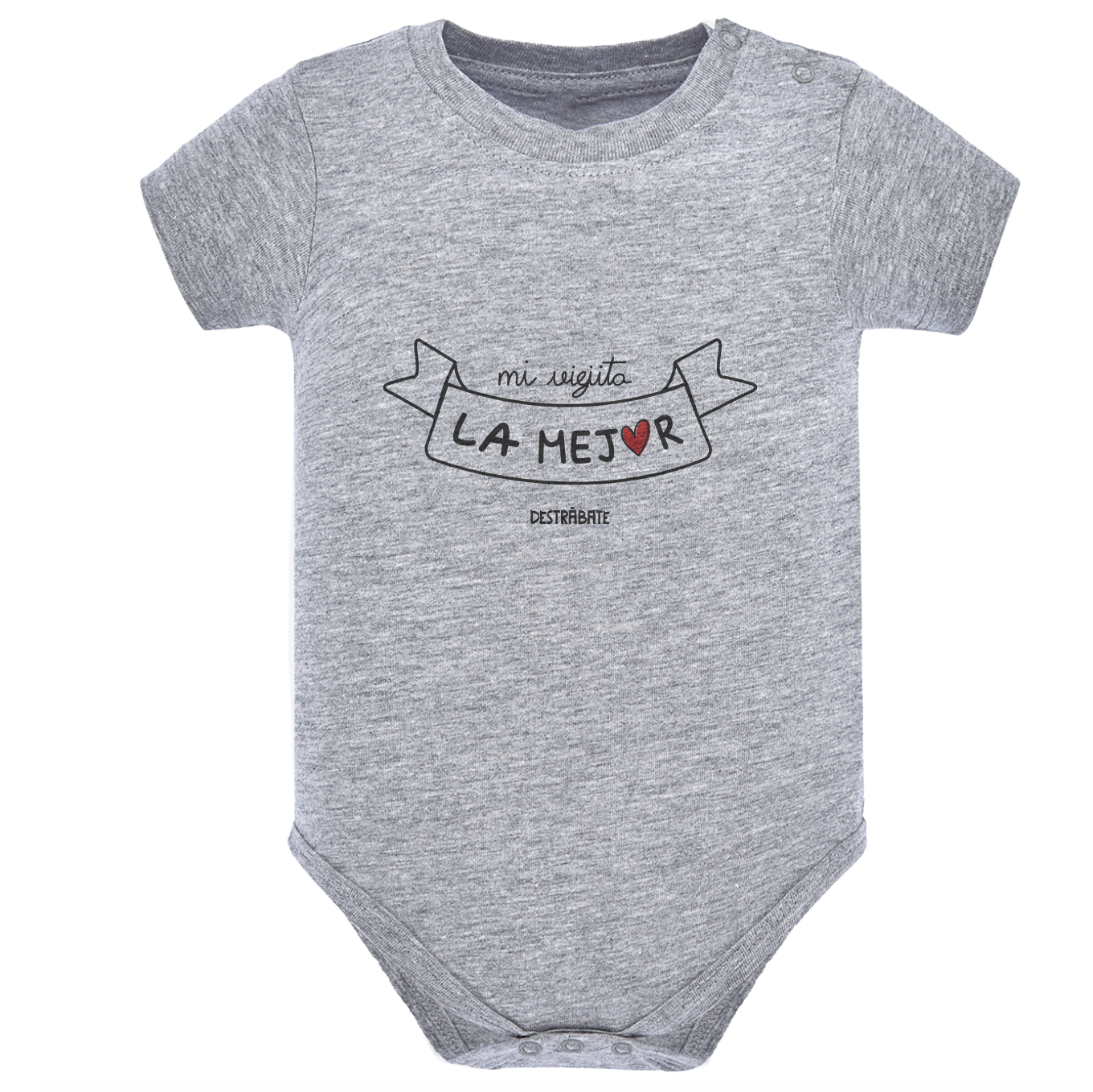 Body de bebé Gris ¨Mi viejita, la mejor¨