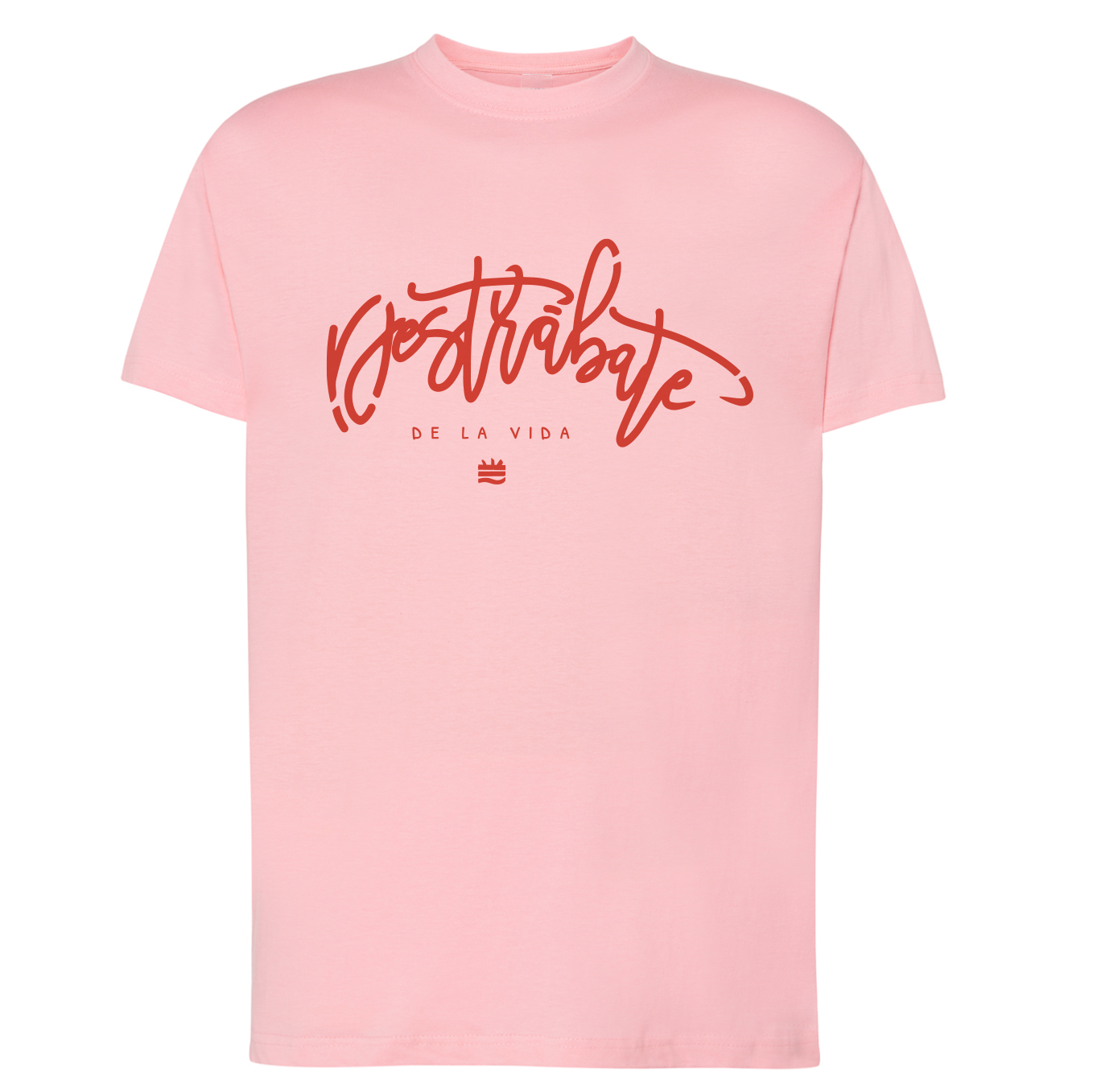 Camiseta corte regular rosa ''Destrábate de la vida"