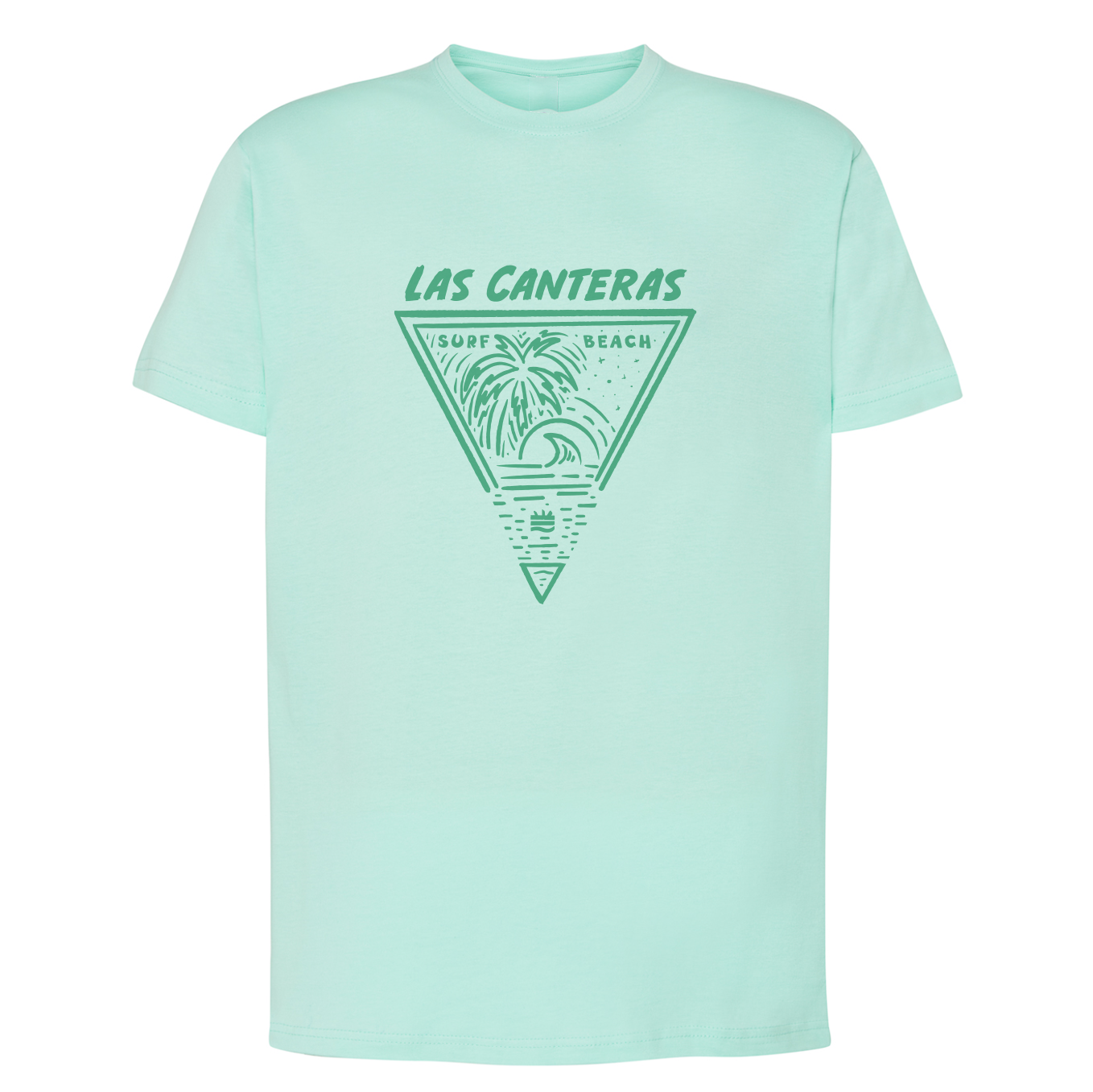 Camiseta corte regular verde claro ''Las Canteras" Opción 2