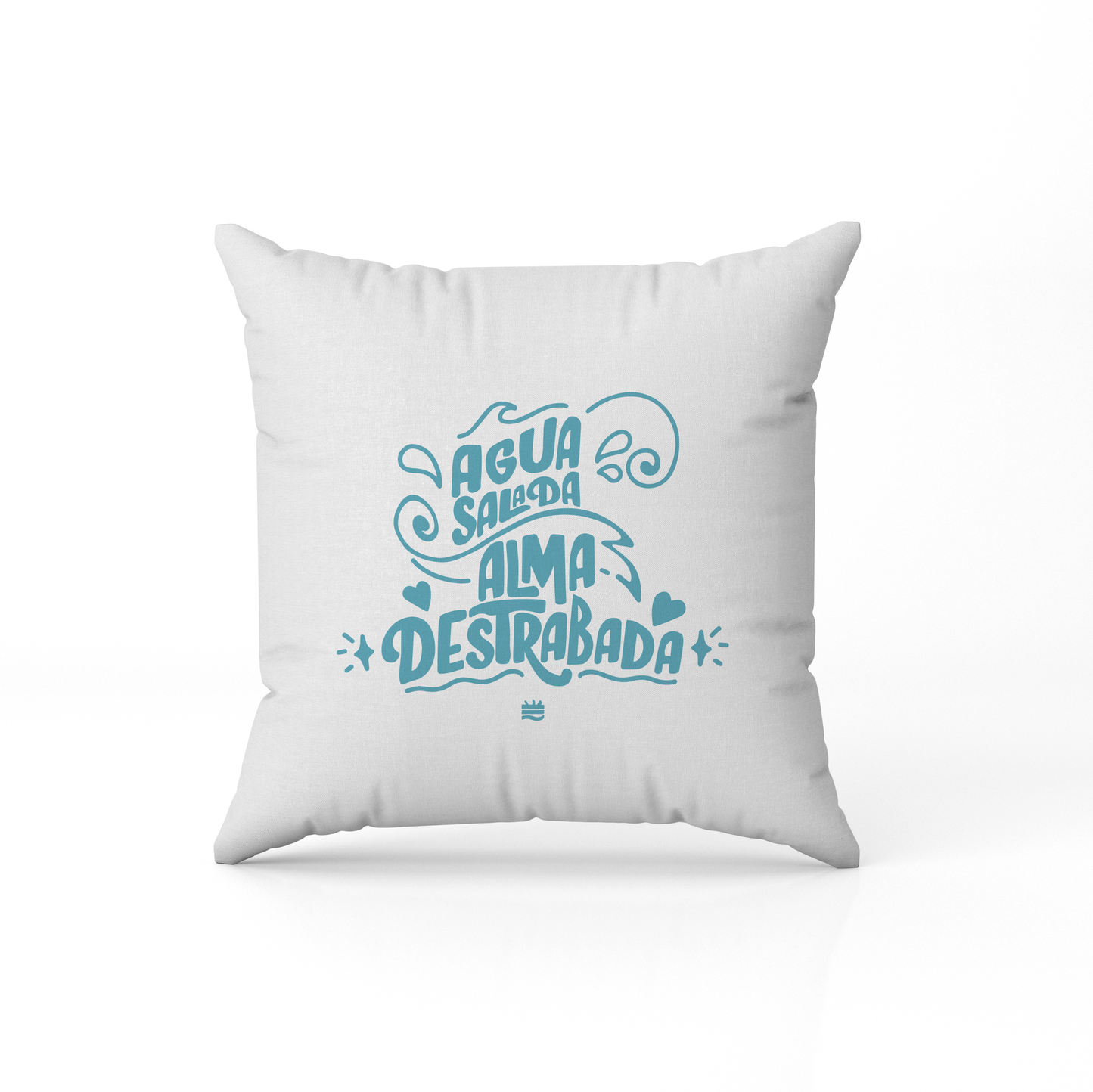 Cojín "Agua salada, alma destrabada" Opción 3