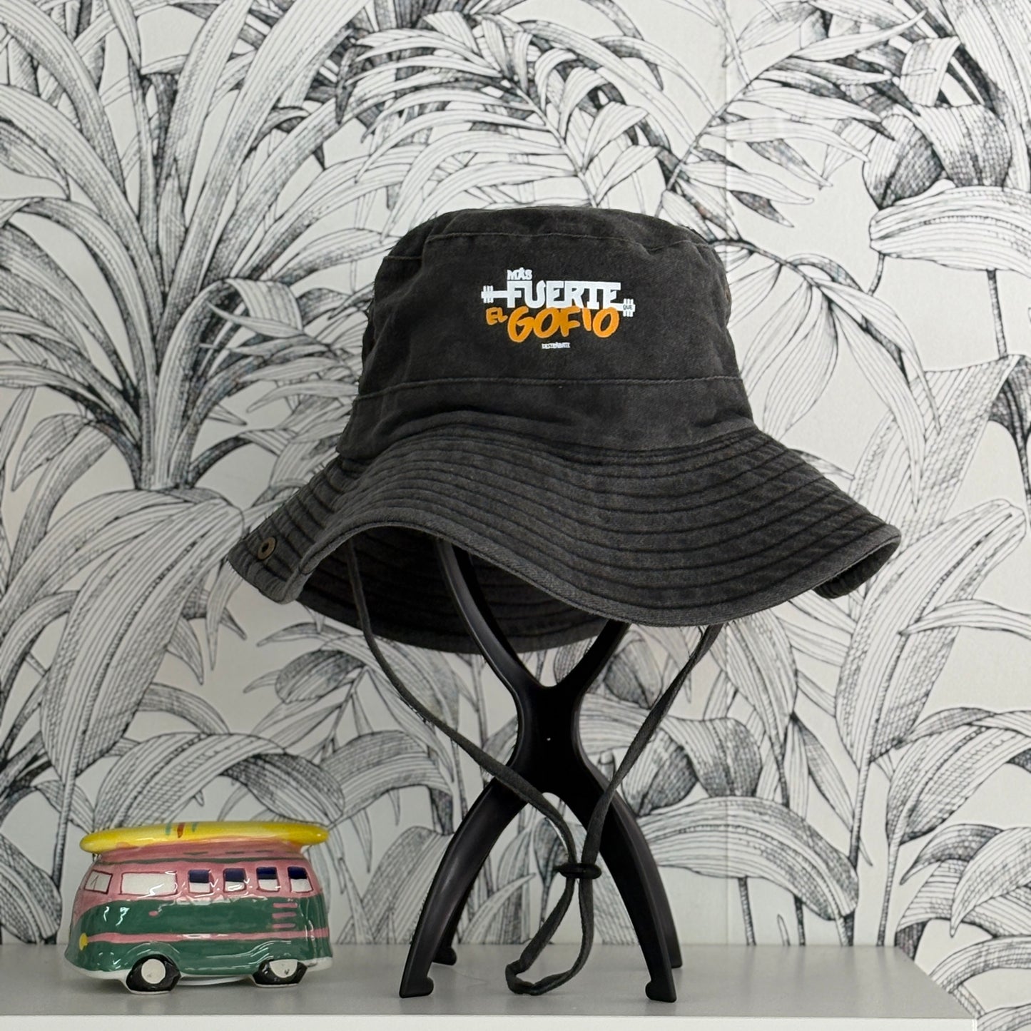 Gorro cuerda vaquero gris ''Más fuerte que el gofio''