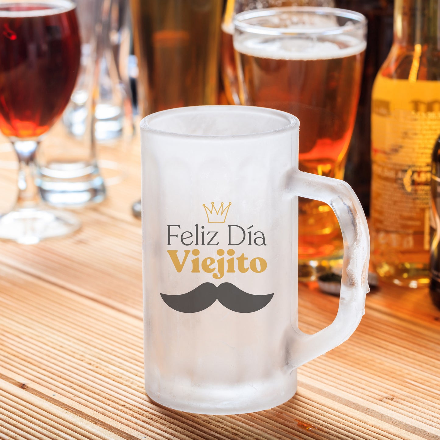 Jarra ''Feliz día viejito''