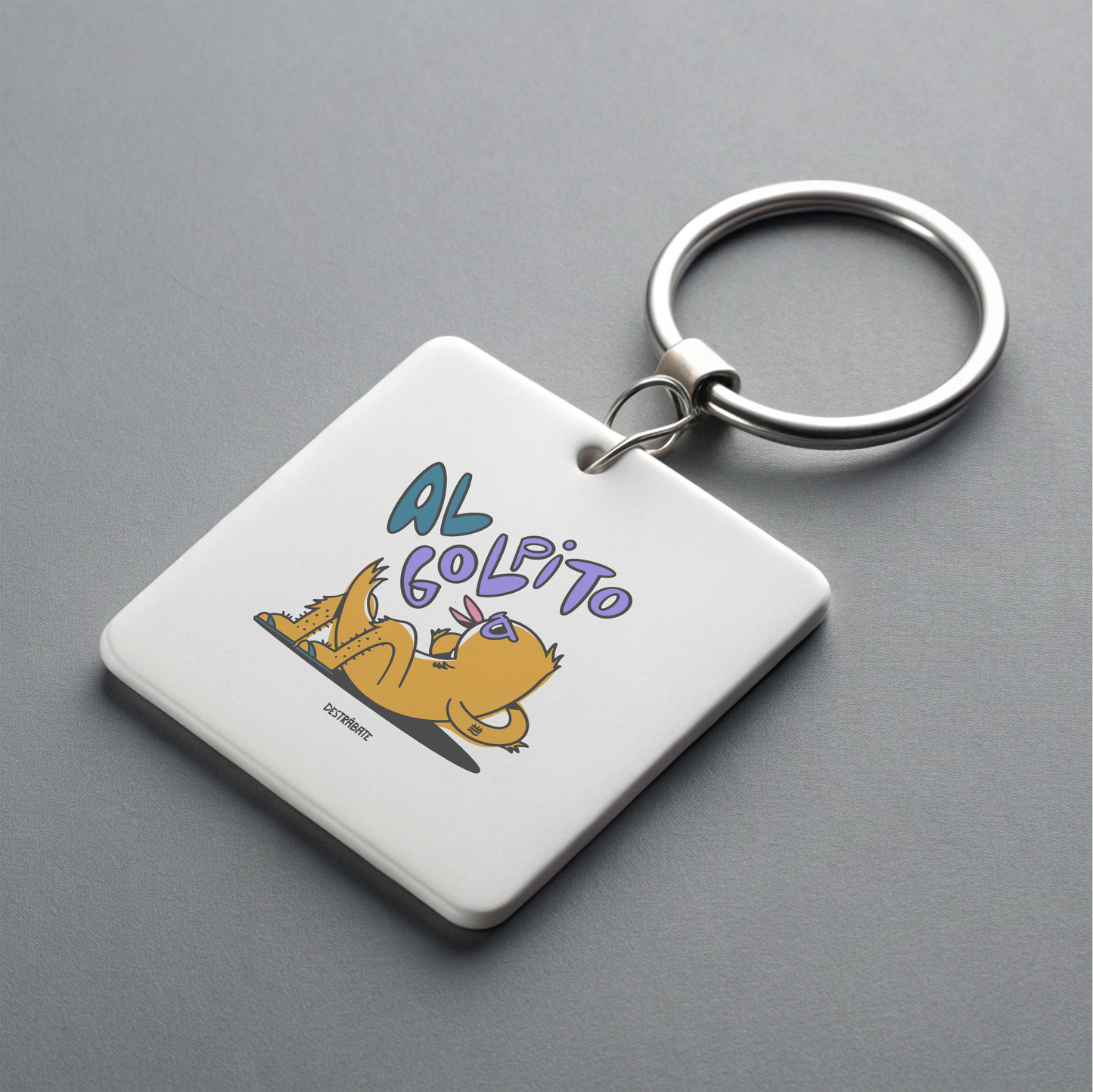 Llavero cuadrado ''Al golpito''