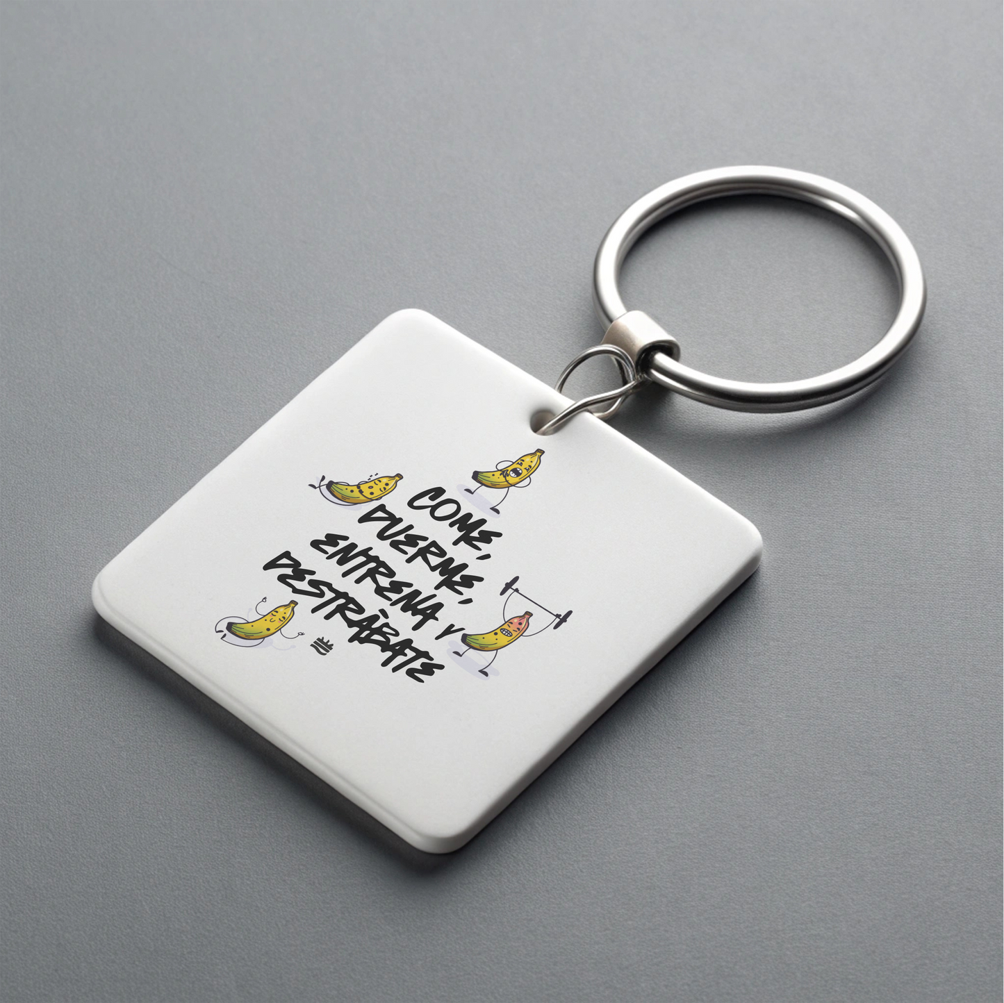 Llavero "Come, duerme, entrena, destrábate"