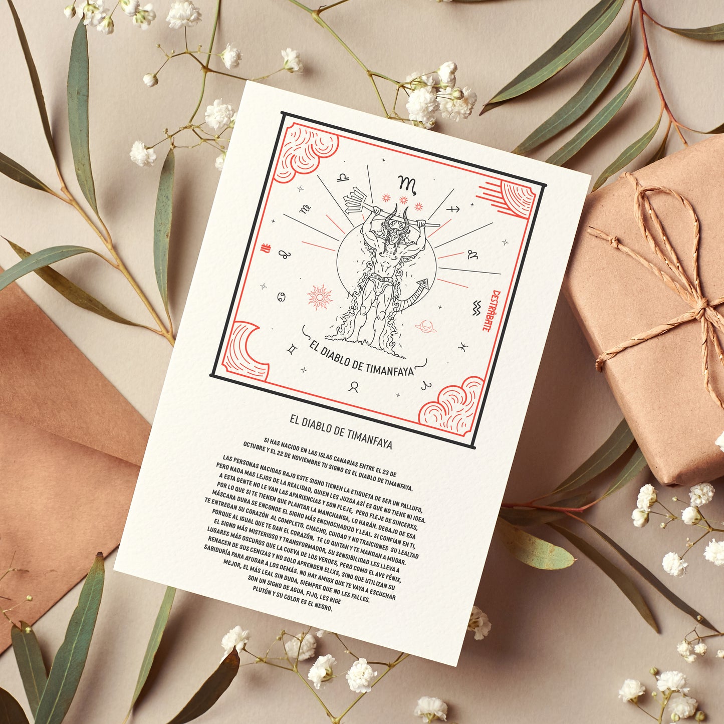 Print Horóscopo Canario "Diablo de Timanfaya" (Escorpio)