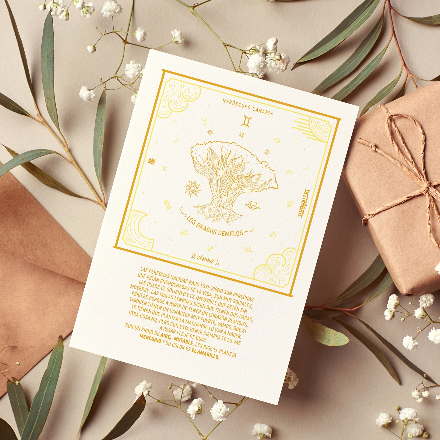 Print Horóscopo Canario "Los Dragos Gemelos" (Géminis)