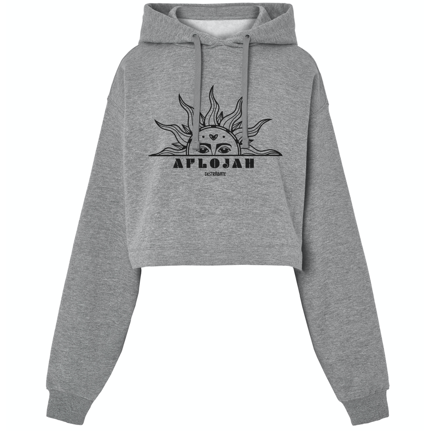 Sudadera crop gris "Aflojah"