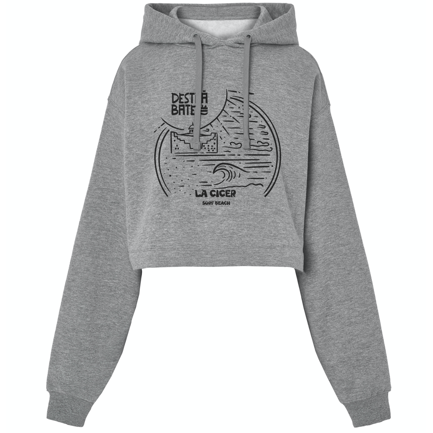 Sudadera crop gris "La Cicer"
