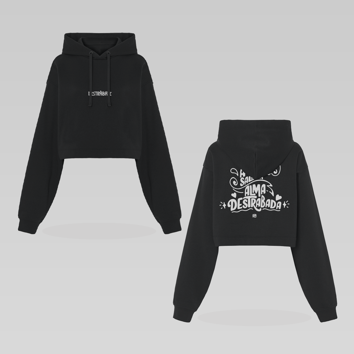 Sudadera Crop NG "Agua salada, alma destrabada"