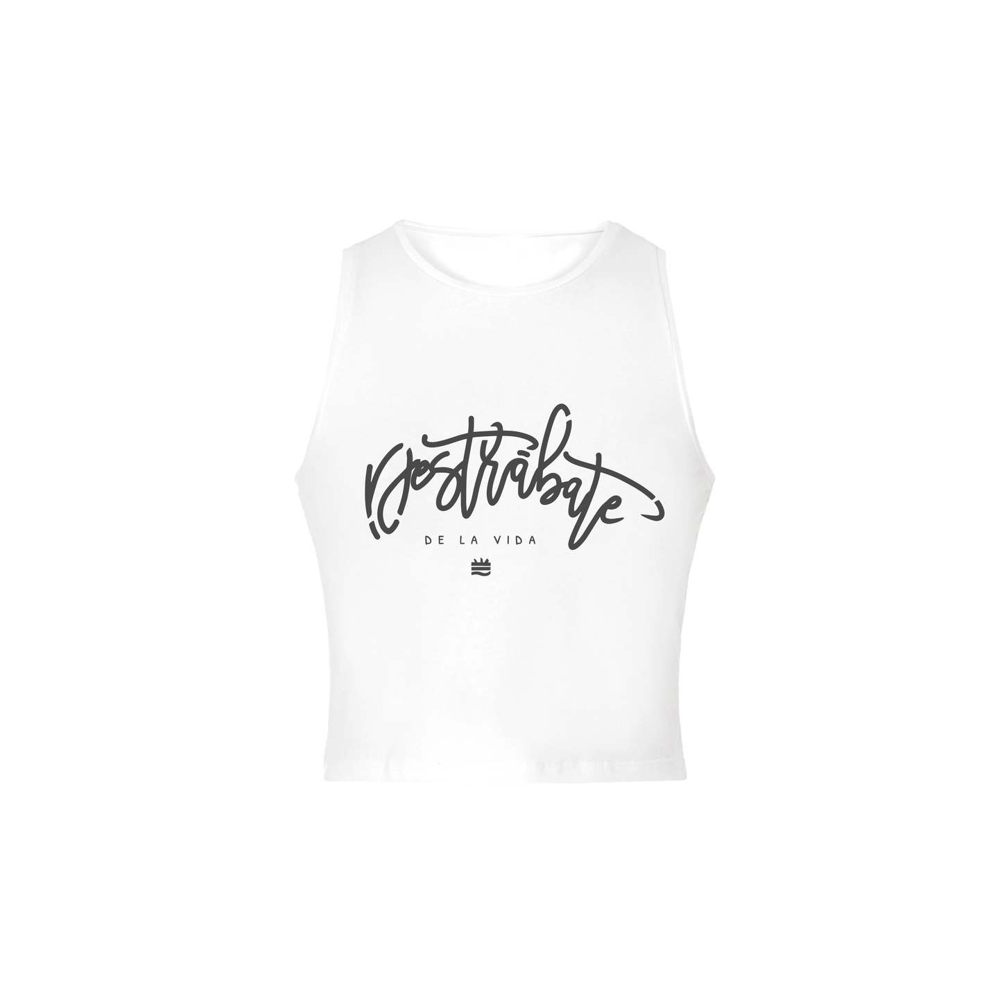 Top sin mangas bl "Destrábate de la vida"