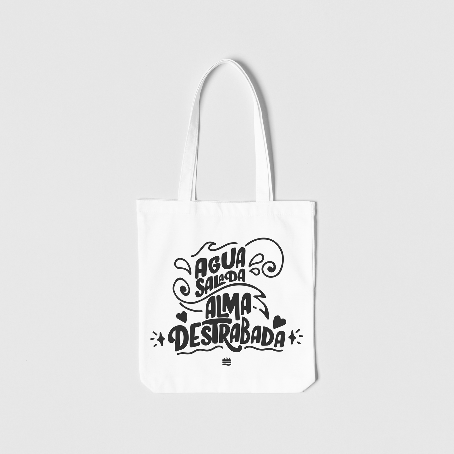 Totebag bl ''Agua salada, alma destrabada''