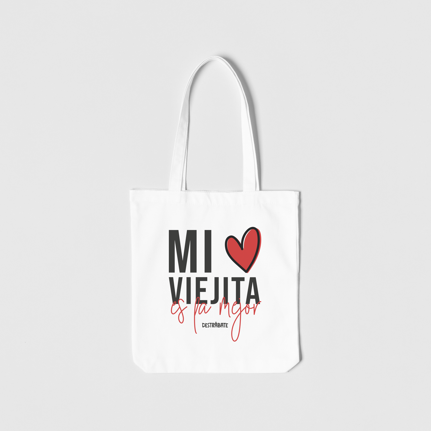 Totebag blanca ''Mi viejita es la mejor''