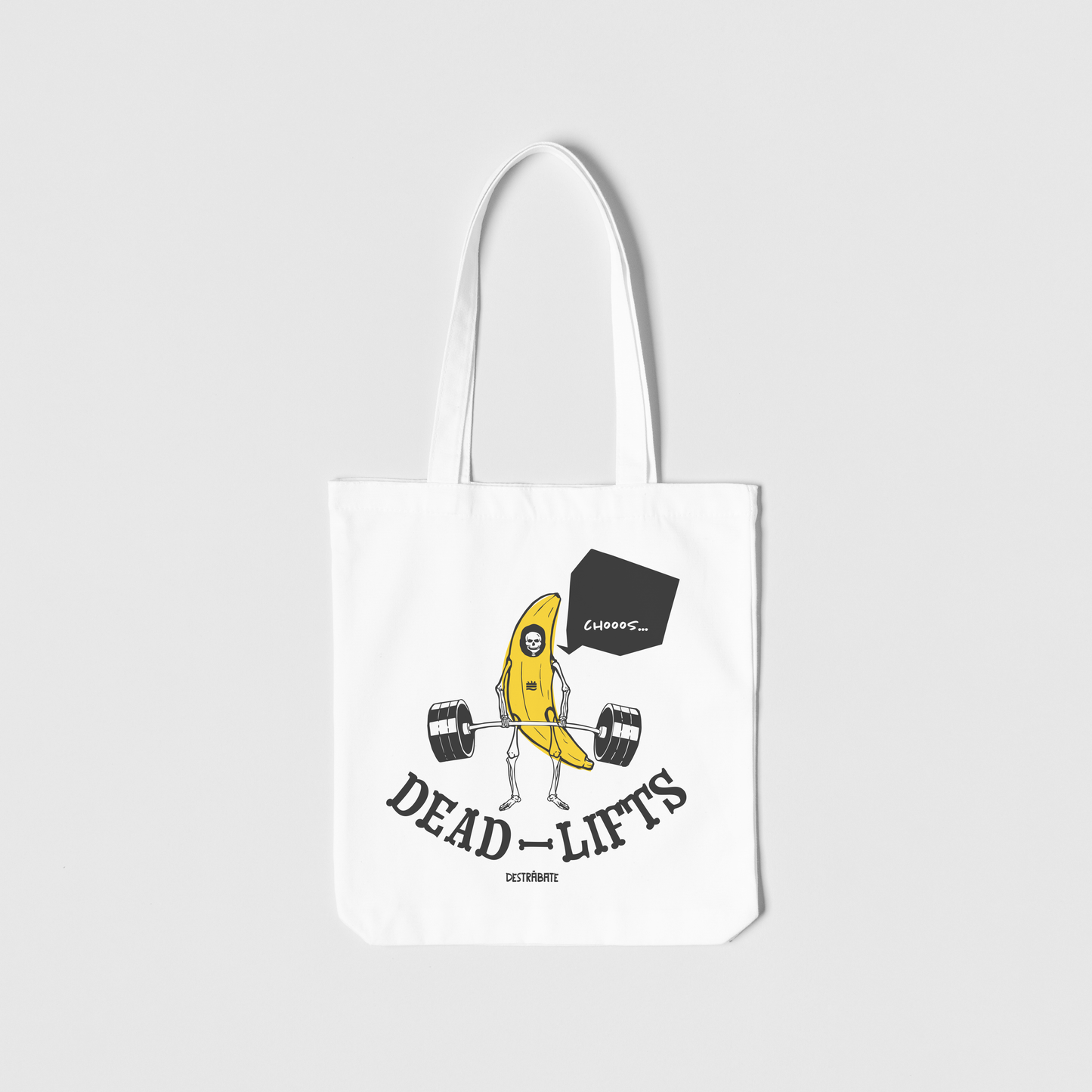 Totebag blanca ''Choss, peso muerto"