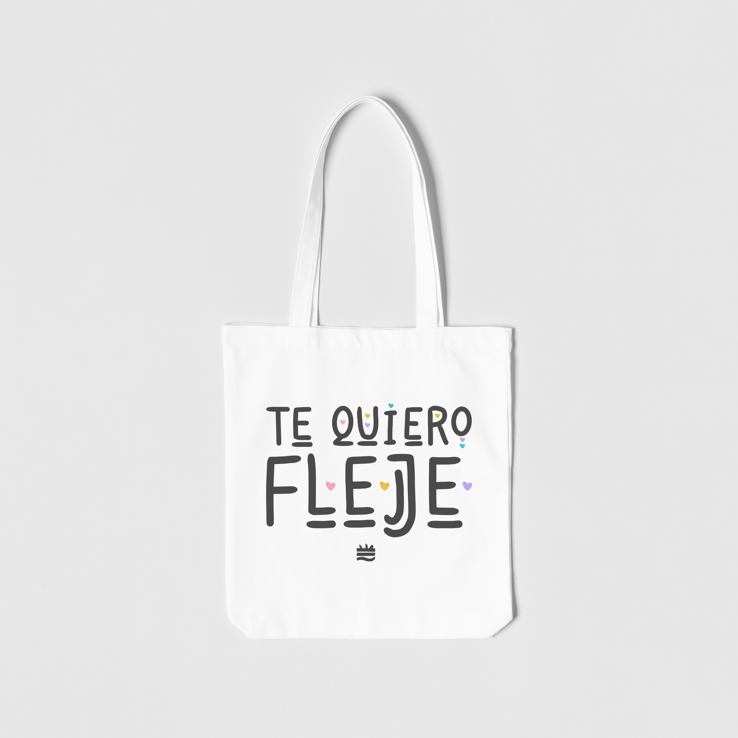 Totebag blanca ''Te quiero fleje''