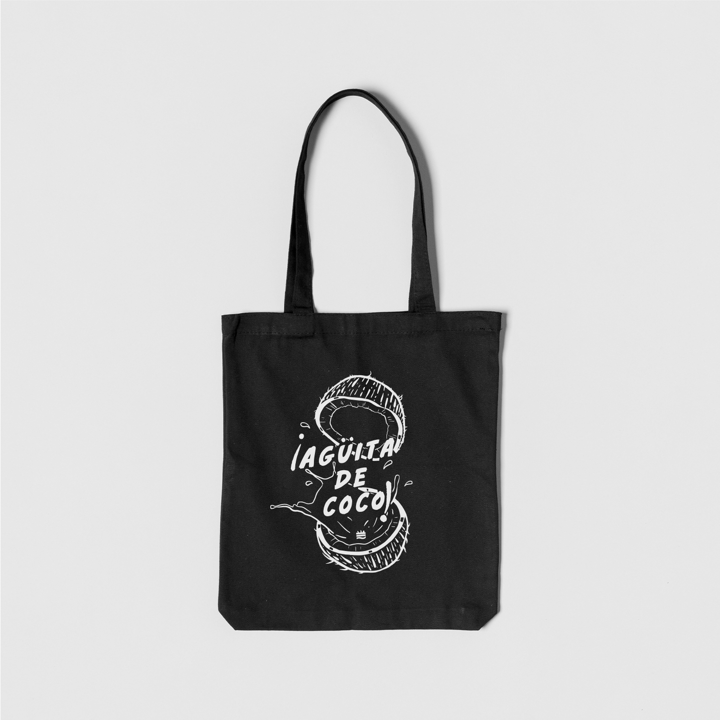Totebag negro ''Agüita de coco"
