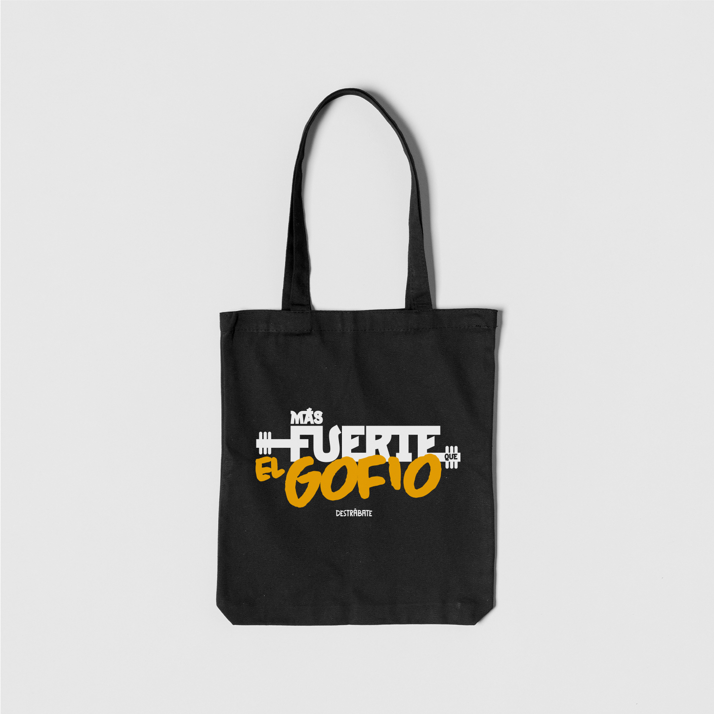 Totebag negro ''Más fuerte que el gofio"