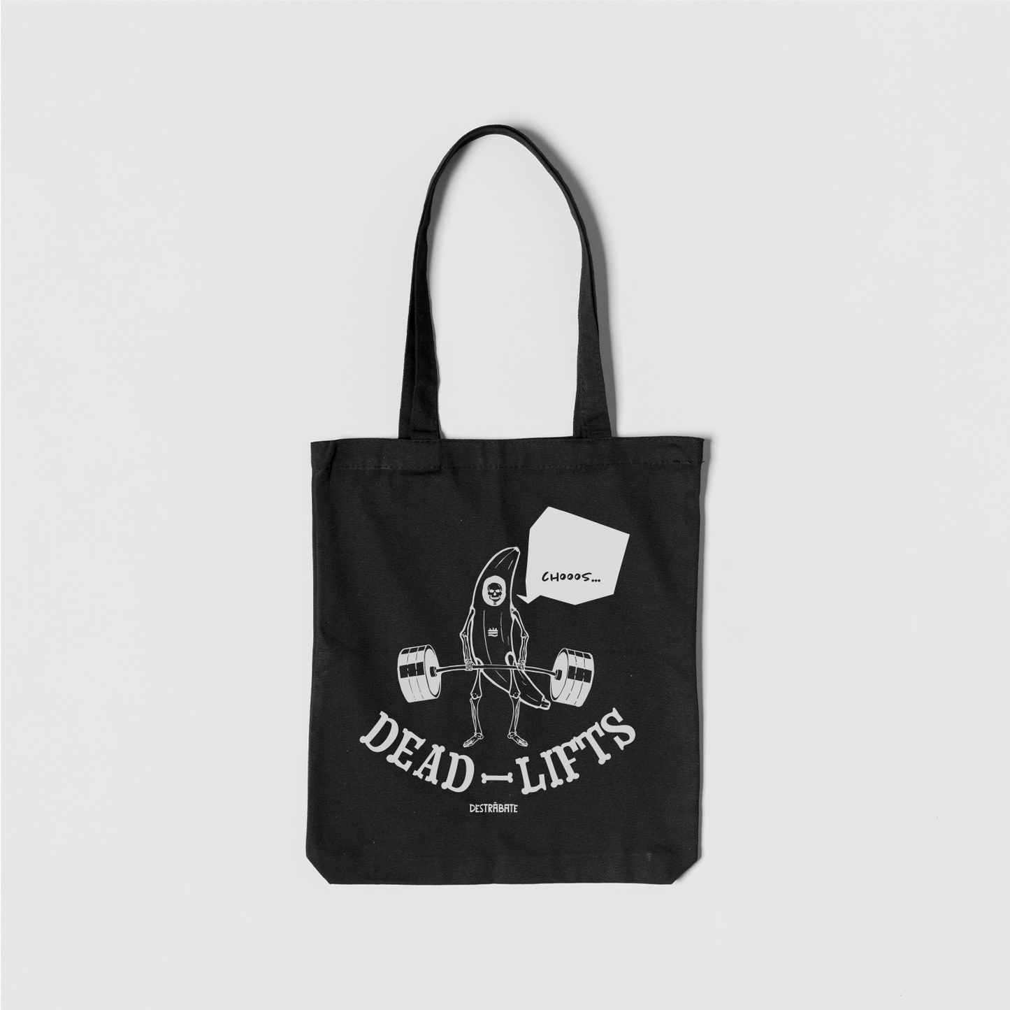 Totebag negro ''Choss, peso muerto"
