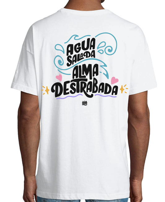 Camiseta oversize bl ''Agua salada, alma destrabada''