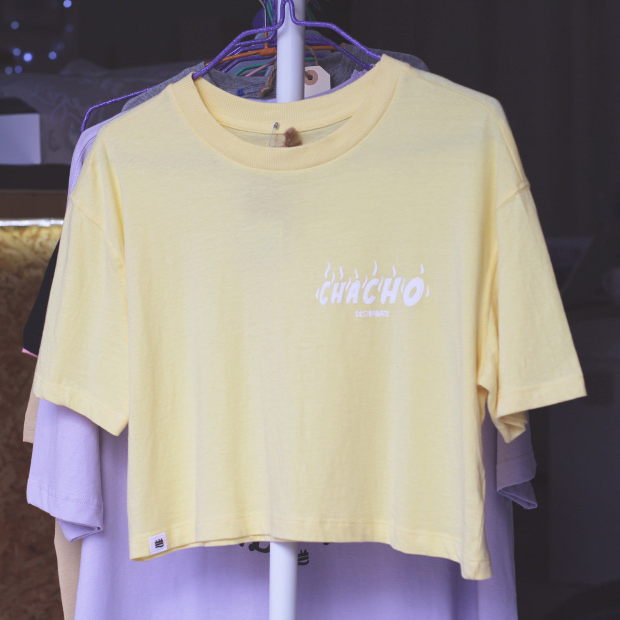 Top regular amarillo ''Chacho, destrábate''