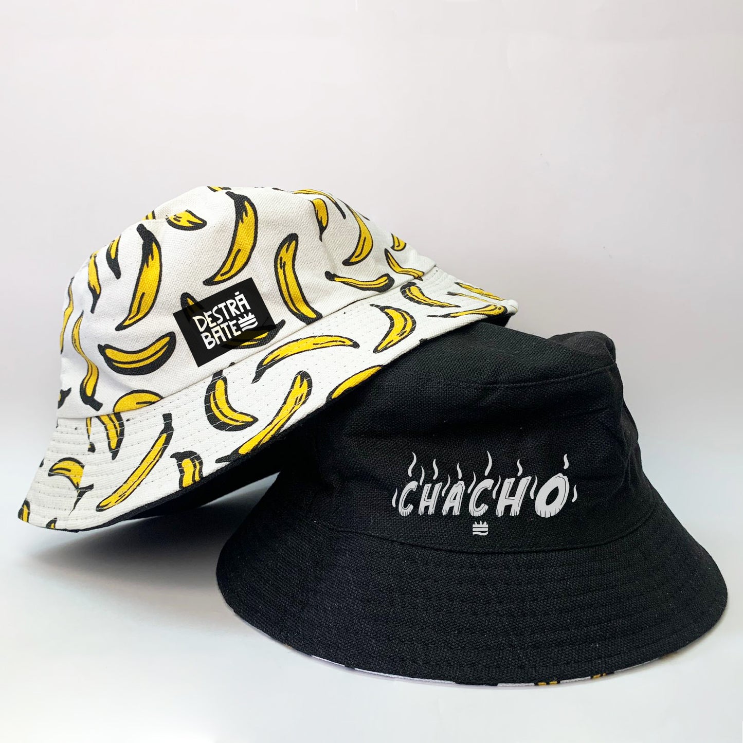 Gorro plátanos blanco ''Destrábate-Chacho'