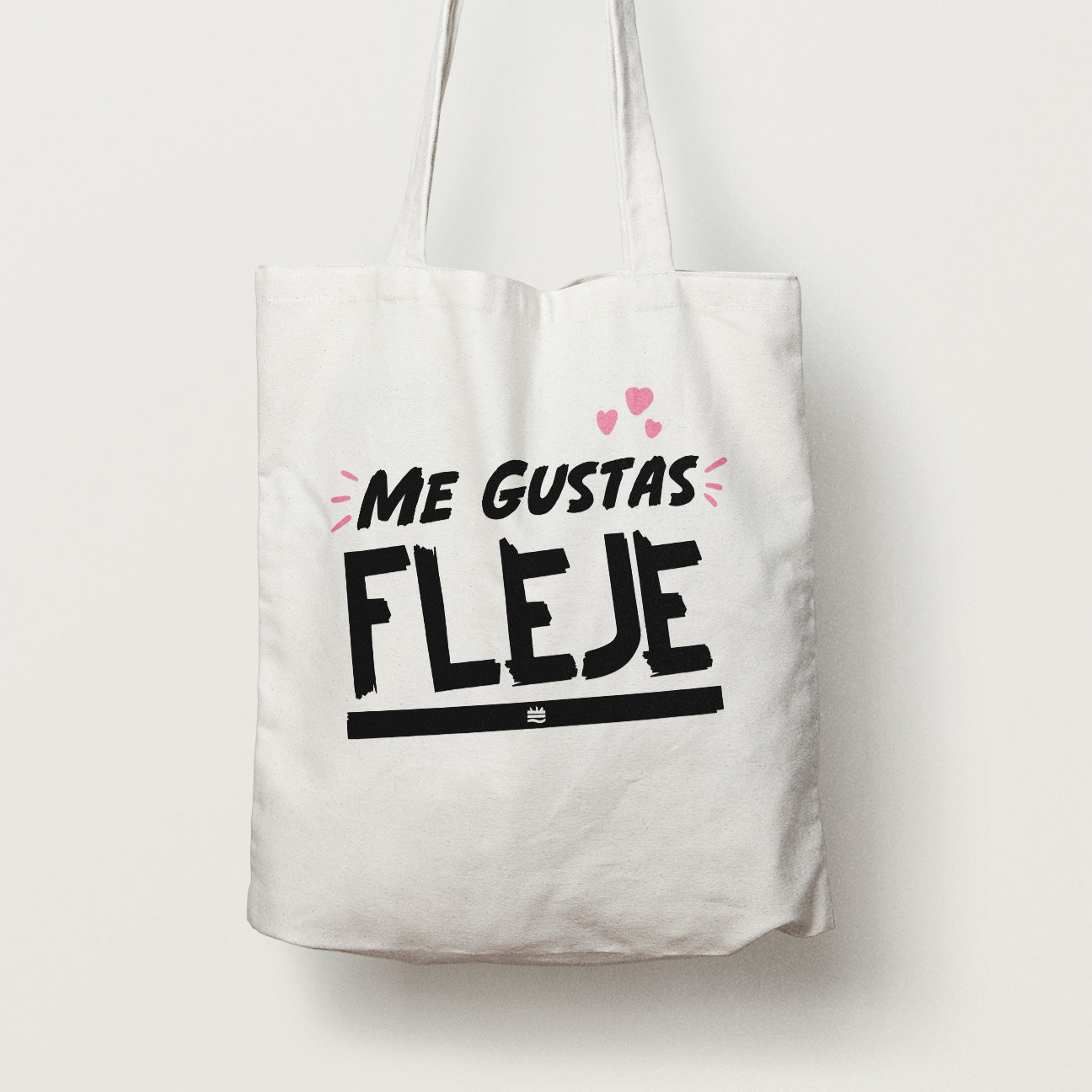 Totebag blanca ''Me gustas fleje''