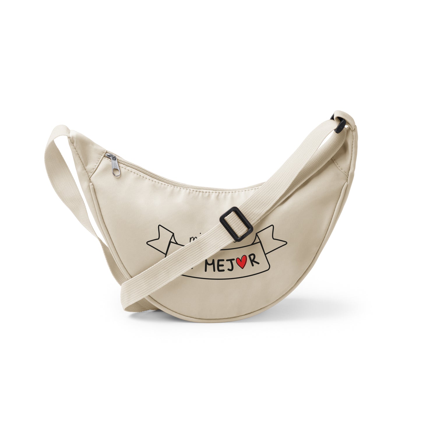 Bolso/Riñonera Blanca crema "Mi viejita la mejor"