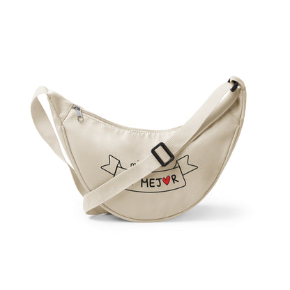 Bolso/Riñonera Blanca crema "Mi viejita la mejor"