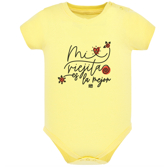 Body de bebé Amarillo ¨Mi viejita¨