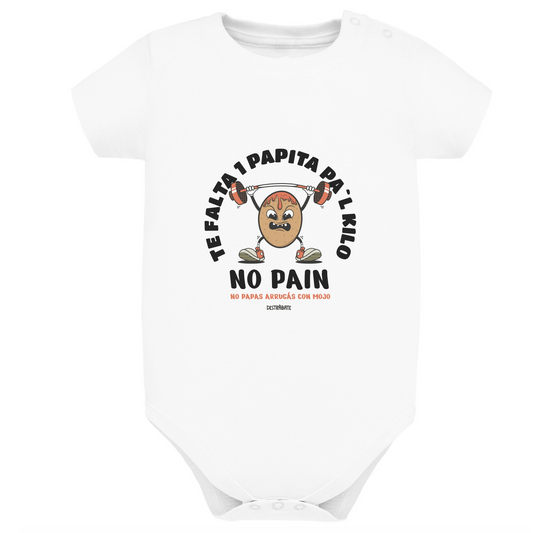 Body de bebé BL ¨No pain, no papas arrugás con mojo¨