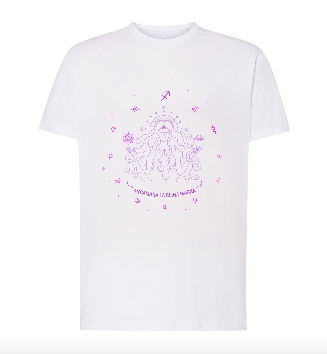 Camiseta Reg BL "Andamana la reina magna" (Sagitario) Horóscopo Canario