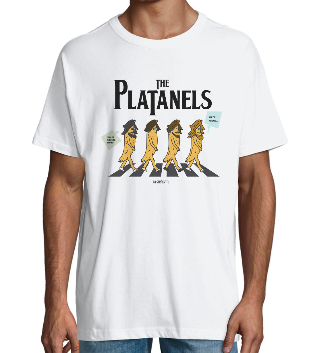 Camiseta Oversize ¨The Platanels¨ Unisex Blanca