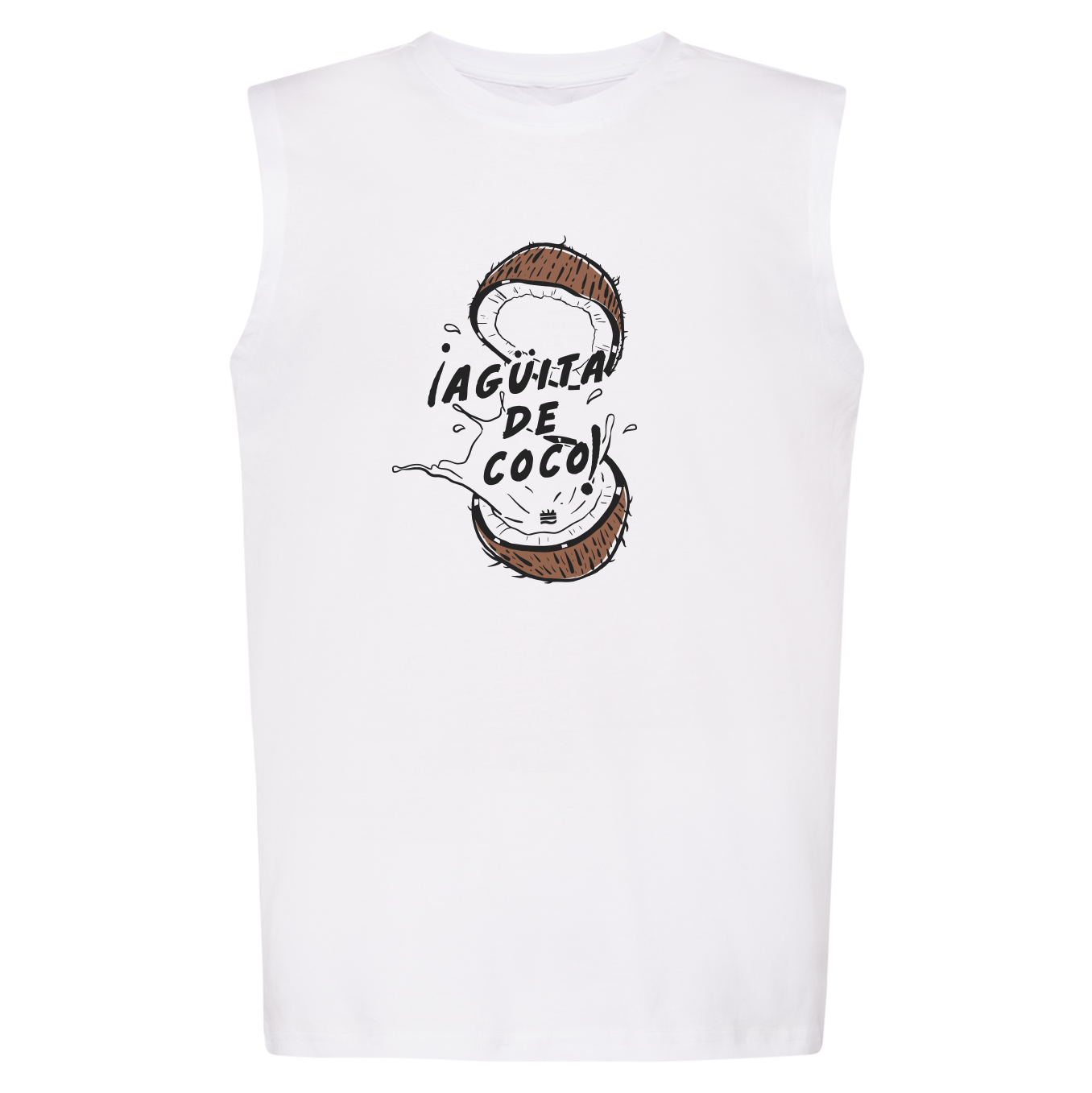 Camiseta regular BL sin manga "Agüita de coco" Opción 2