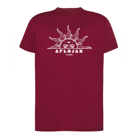 Camiseta corte regular burdeos "Aflojah"