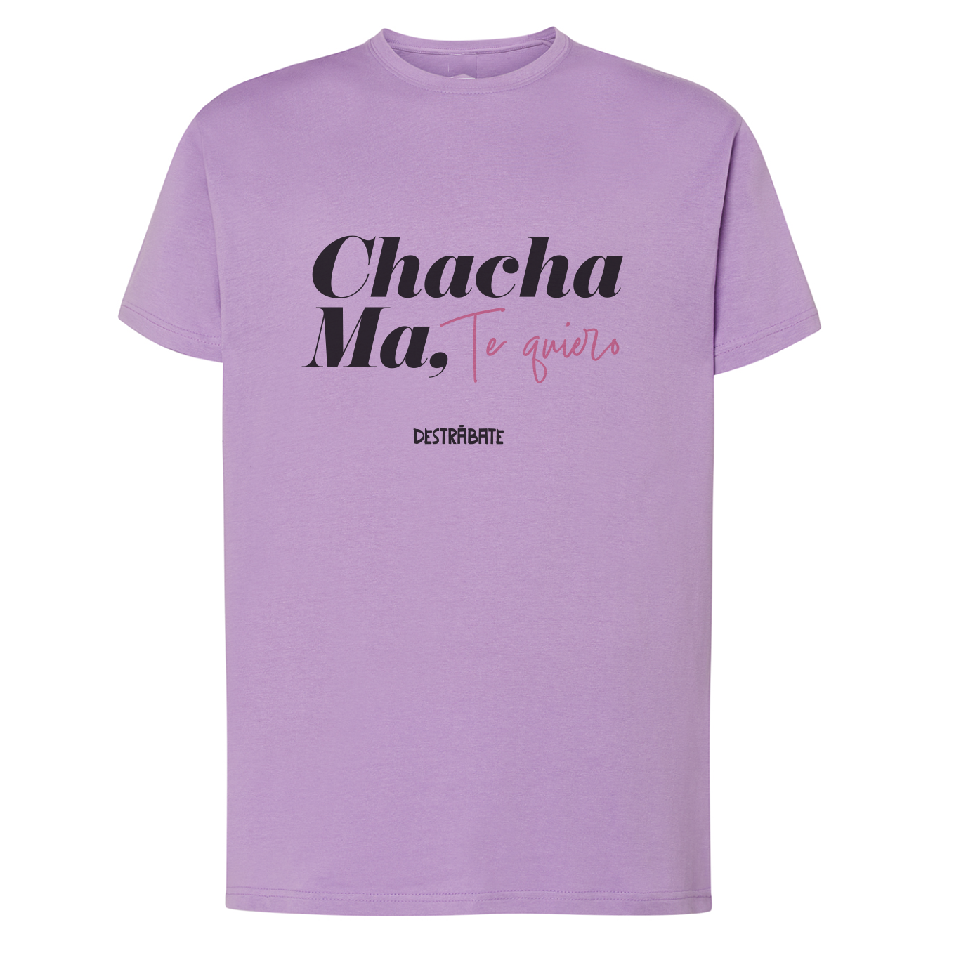 Camiseta corte regular Lila ''Chacha ma, te quiero"
