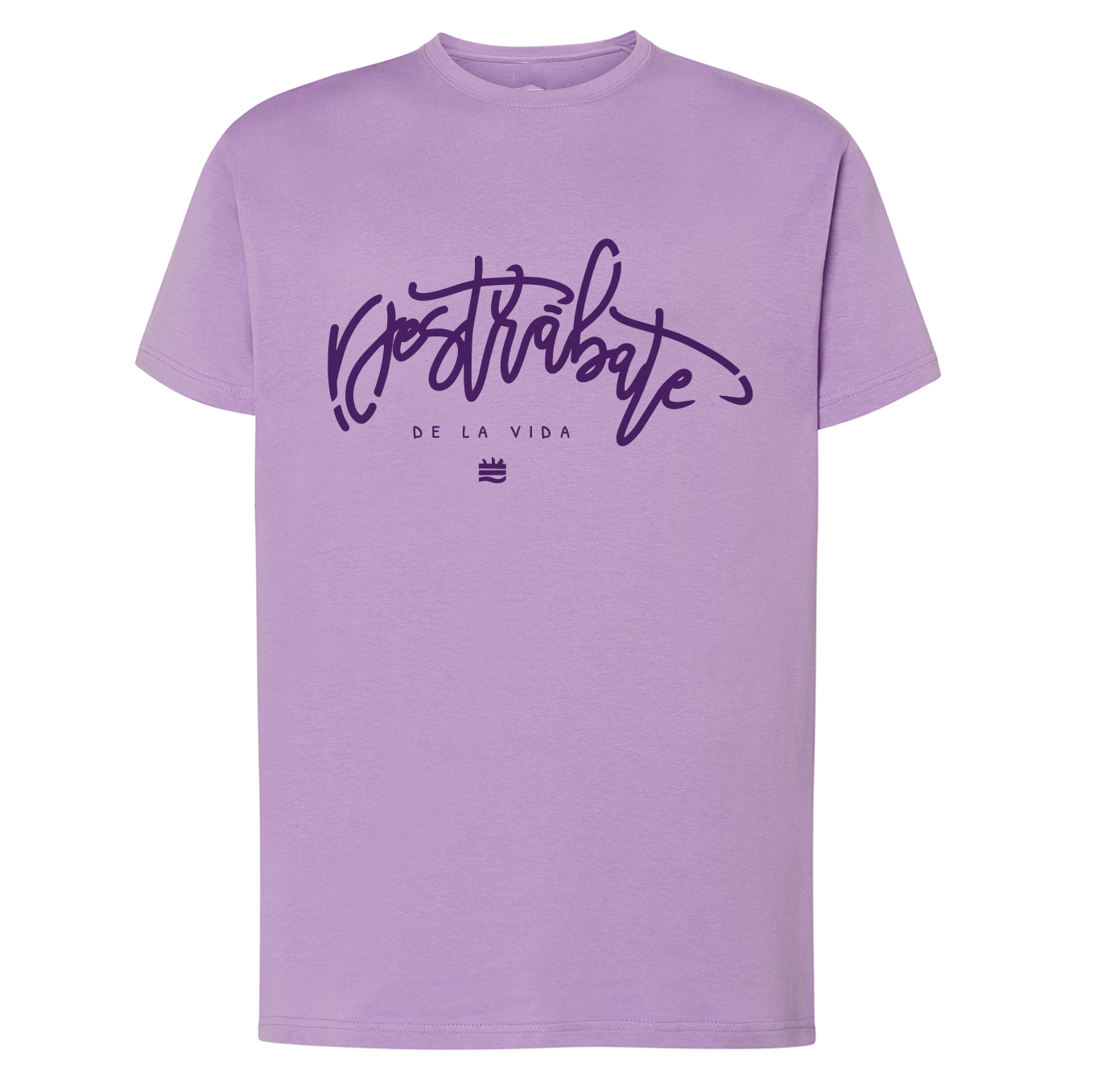 Camiseta corte regular Lila "Destrábate de la vida" Opción 2