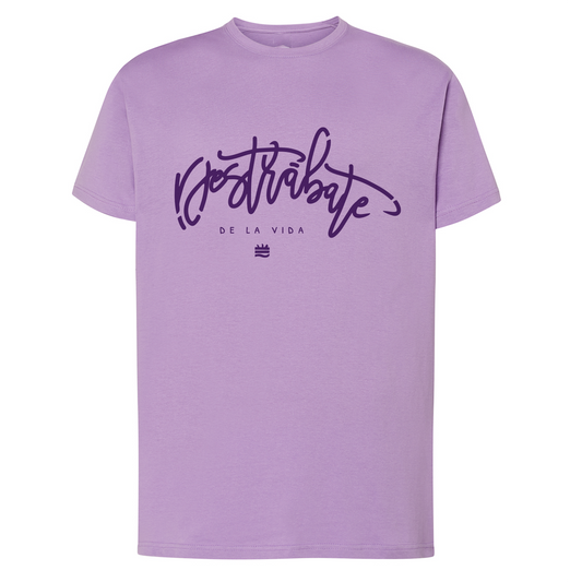 Camiseta corte regular Lila "Destrábate de la vida" Opción 2