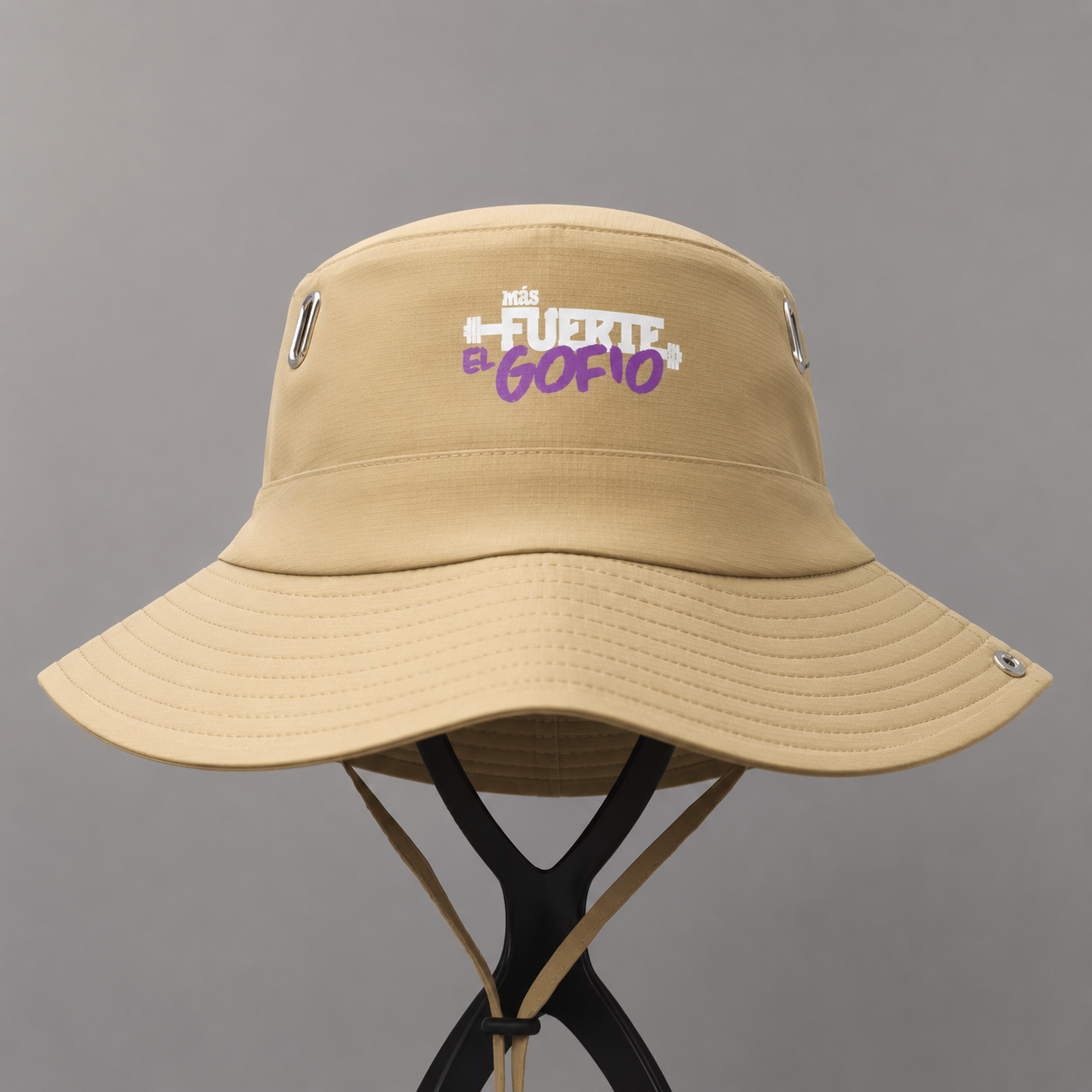Gorro cuerda Beige "Más fuerte que el gofio"