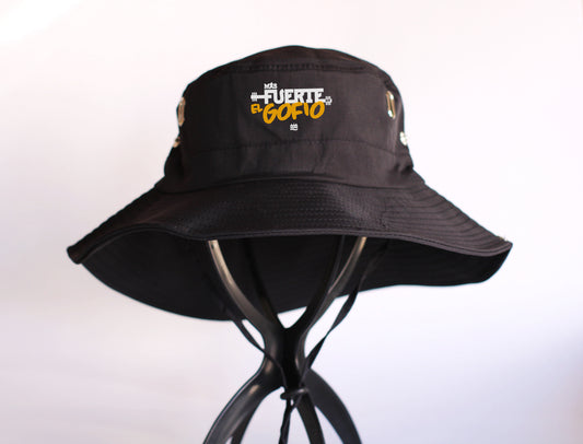 Gorro cuerda negro ''Más fuerte que el gofio''