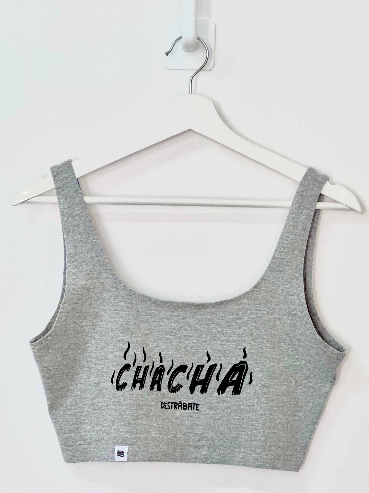 Top gris sin mangas "Chacha" Talla M