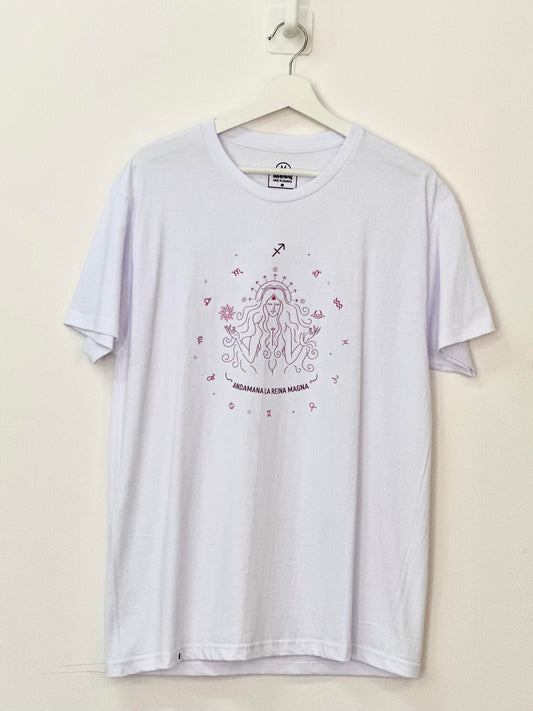 Camiseta Reg BL HC "Andamana la reina magna" (Sagitario) Talla M