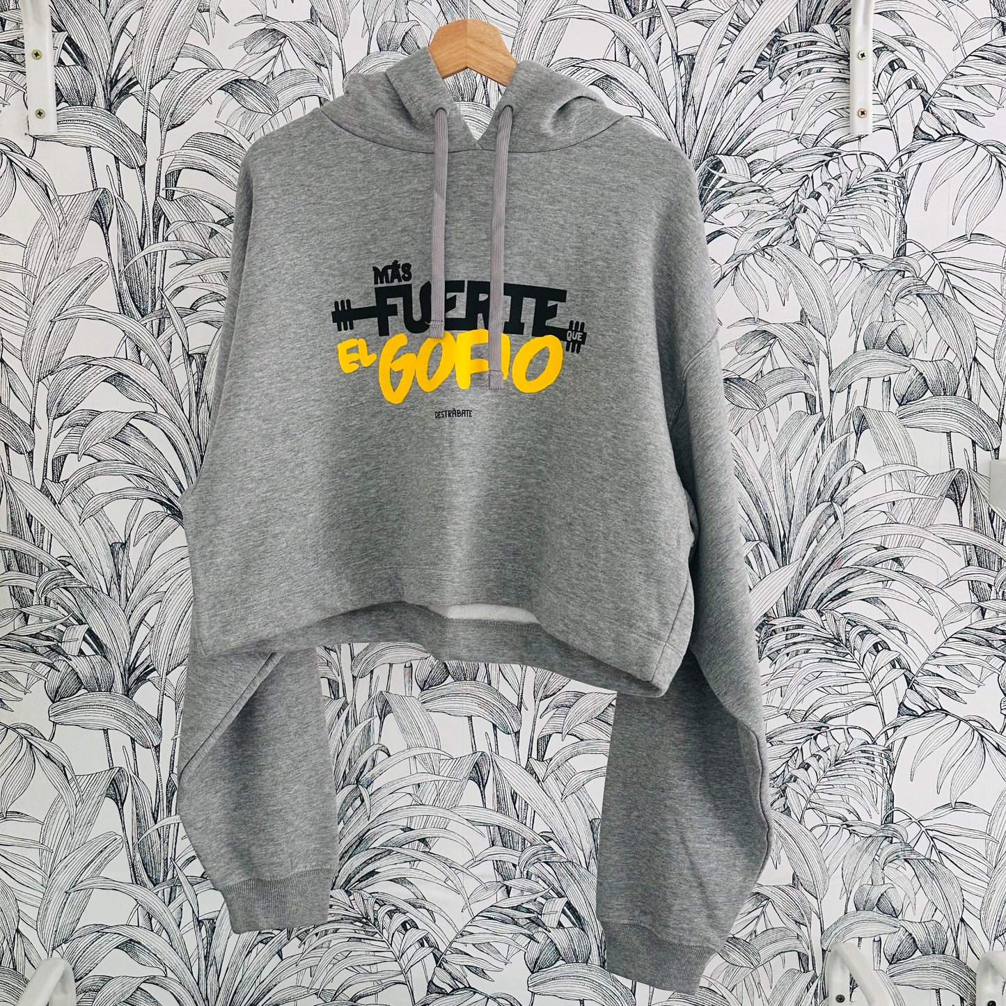Sudadera Gris Talla L ''Más fuerte que el gofio''