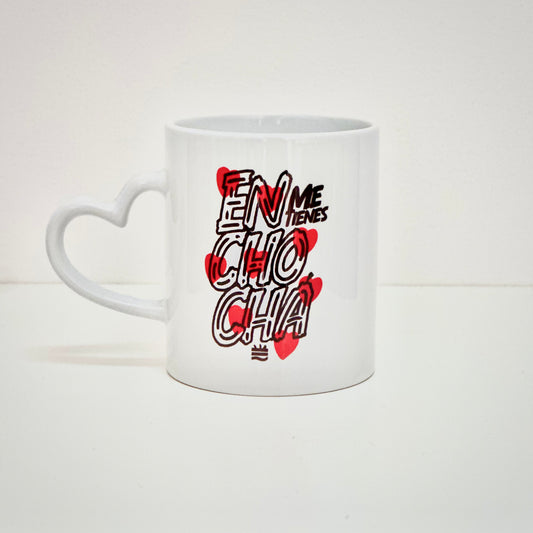 Taza Corazón "Me tienes Enchochá"