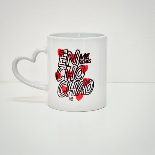 Taza Corazón "Me tienes Enchochao"