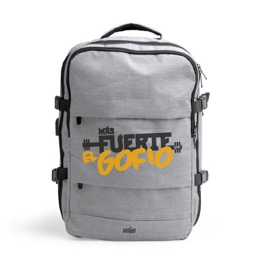 Mochila Gris "Más Fuerte que el Gofio"