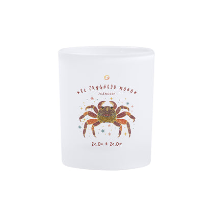 Vaso esmerilado HC "El Cangrejo Moro" (Cáncer) Nuevo diseño