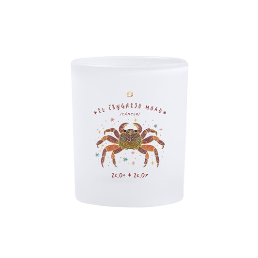 Vaso esmerilado HC "El Cangrejo Moro" (Cáncer) Nuevo diseño