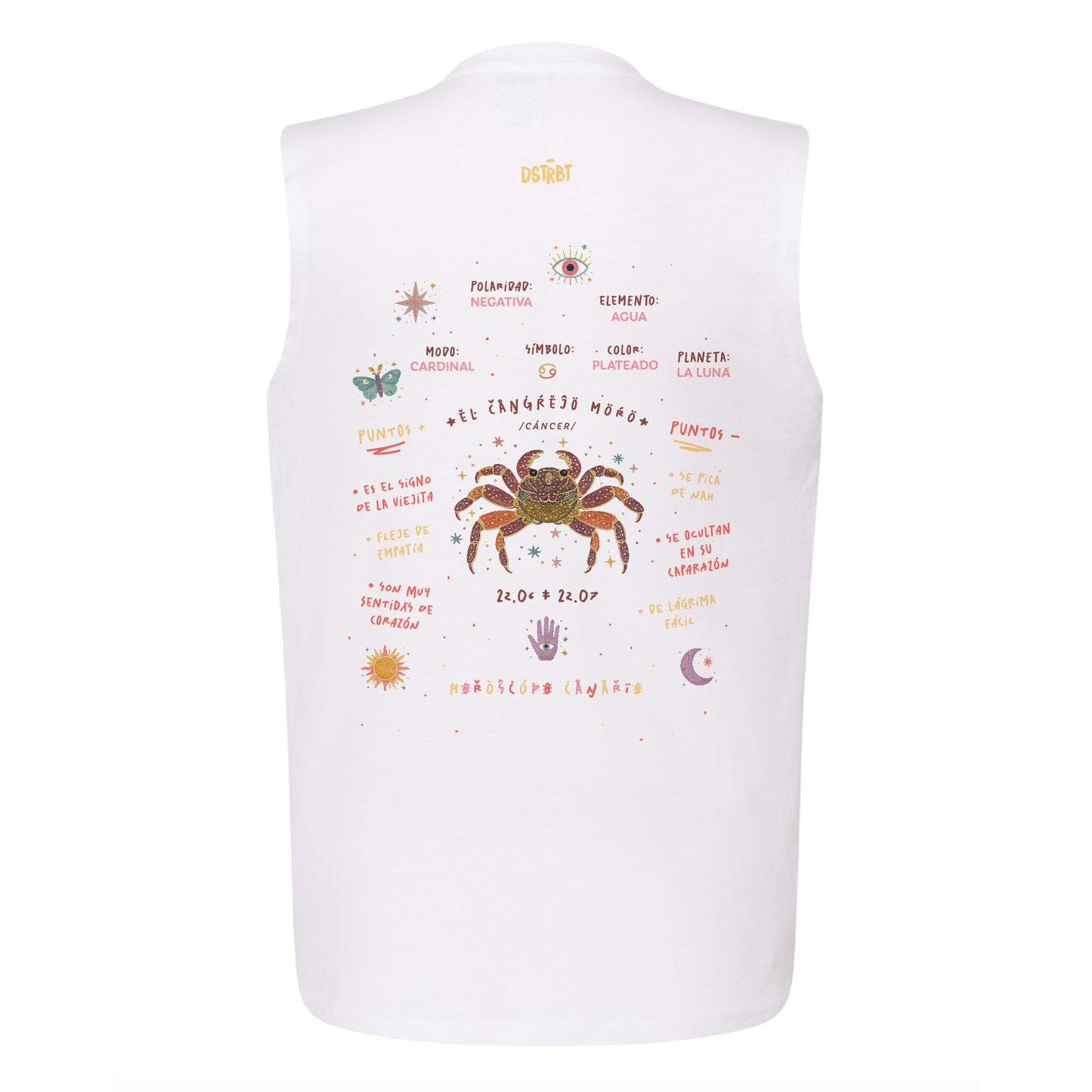 Camiseta sin Mangas BL HC "Cangrejo Moro" (Cáncer) Nuevo Diseño